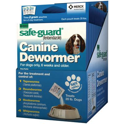 Safe-Guard (fenbendazole) Dewormer For Dogs 2 g, Blue, 8 x 3/Pkg