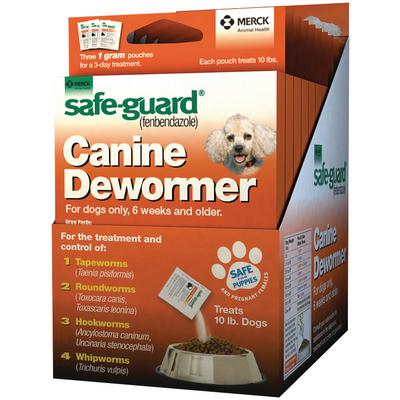Safe-Guard (fenbendazole) Dewormer For Dogs 1 g, Orange, 8 x 3/Pkg