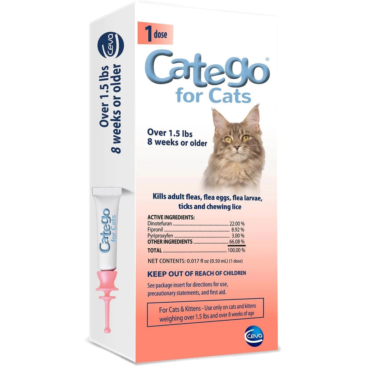 Catego Cats Over 1.5 Lbs 8 Wks 1 Tube/Box, 36 Boxes/Pkg