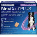 NexGard Plus Chew Tabs for Dogs, 33 to 66lb, Purple, 6 Dose (Carton of 10)