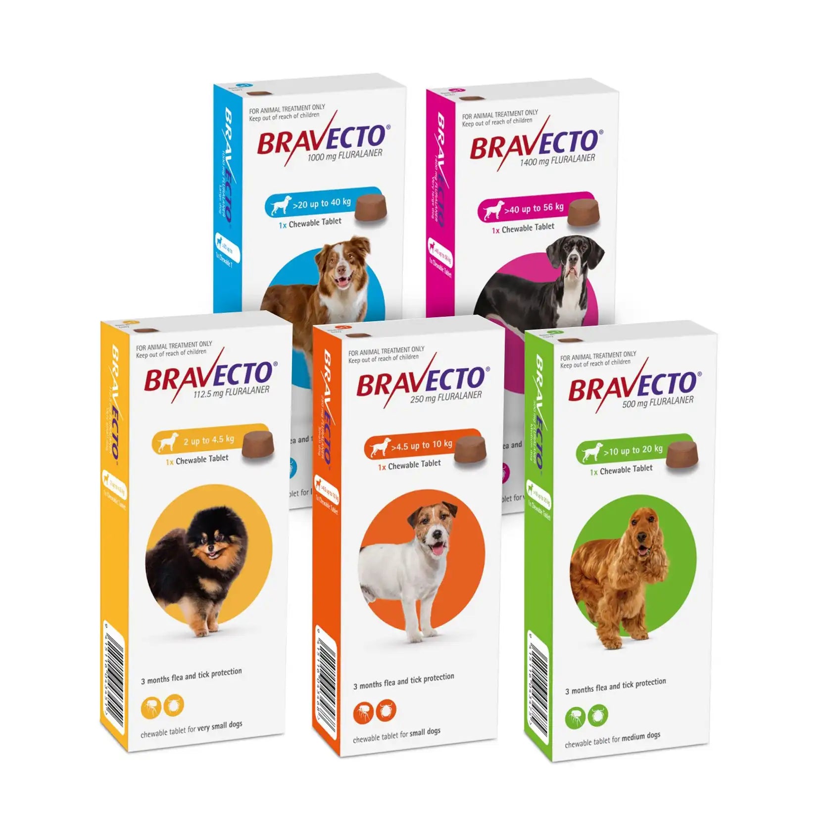 Bravecto Dog 3 Month (Carton of 10) Clinic Pack