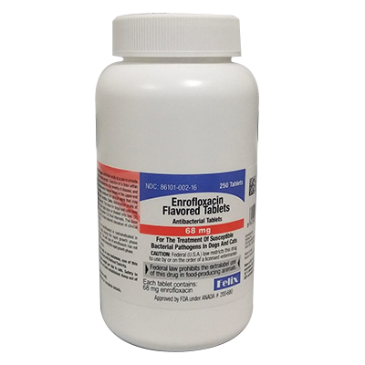 Enrofloxacin Tabs 68mg 250 ct (Felix)