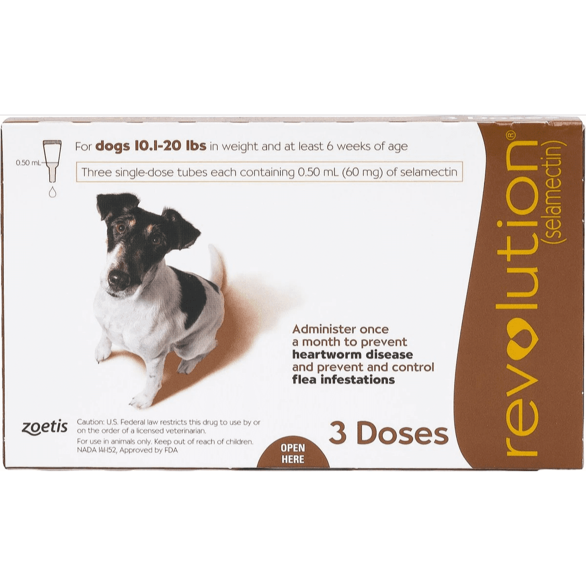 Revolution for Dogs Brown 10.1-20 lbs (3 Dose) (EACH)