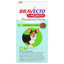 Bravecto Dog 22 to 44 LBS Green 1 Month (Carton of 10)