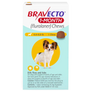 Bravecto Dog 4.4 to 9.9 LBS Yellow 1 Month (Carton of 10)