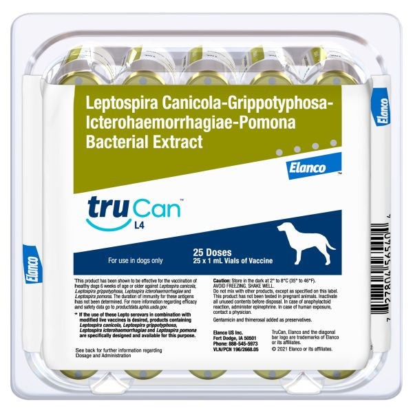 In Dogs Leptospirosis Vaccine Elanco TruCan L4 - Main Image
