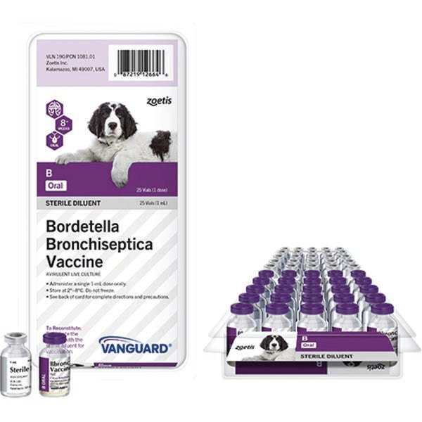 Zoetis Vanguard B Oral (Bordetella Brochiseptica) (25x1 Tray)