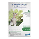 Interceptor Plus Chew Tabs for Dogs 8.1-25 lbs, Green, 6 Dose (Carton of 5)