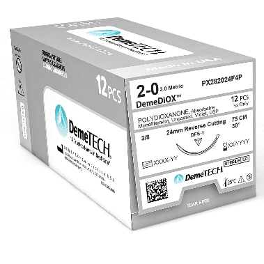 Polydioxanone 75cm Violet USP 2/0 24 mm 3/8 Circle