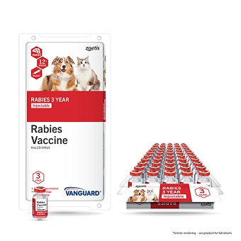 Zoetis Vanguard Rabies 3 Year (50x1 Tray)