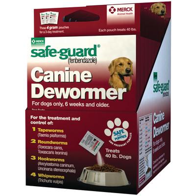 Safe-Guard (fenbendazole) Dewormer For Dogs 4 g, Burgundy, 8 x 3/Pkg