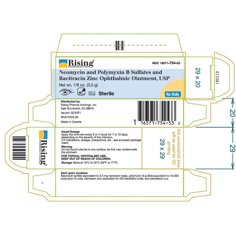 Neomy Polymyx B Sulfates Bacitrac Zinc 3.5/400/10k Opht Oint (Rising)