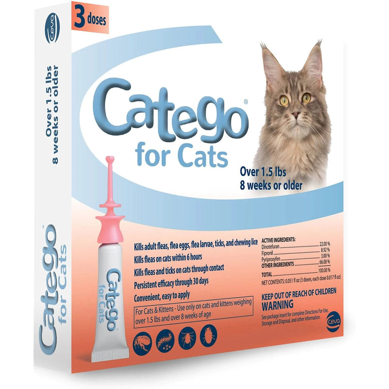 Catego Cats Over 1.5 Lbs 8 Wks 3 Tubes/Box, 12 Boxes/Pkg