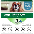 Advantage II Medium Dog Teal 4 Tubes (Carton of 6)