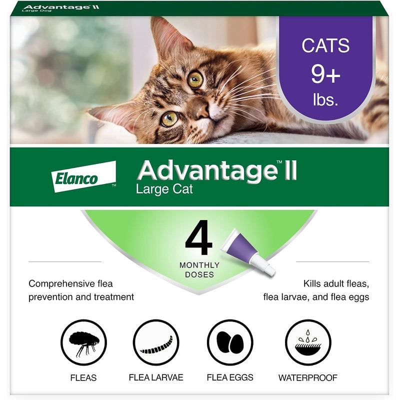 Advantage II Large Cat Over 9 Lbs Purple 4 Tubes