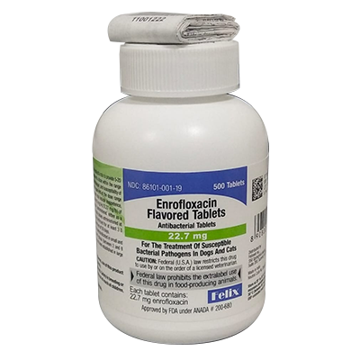 Enrofloxacin Tabs 22.7mg 500 ct (Felix)