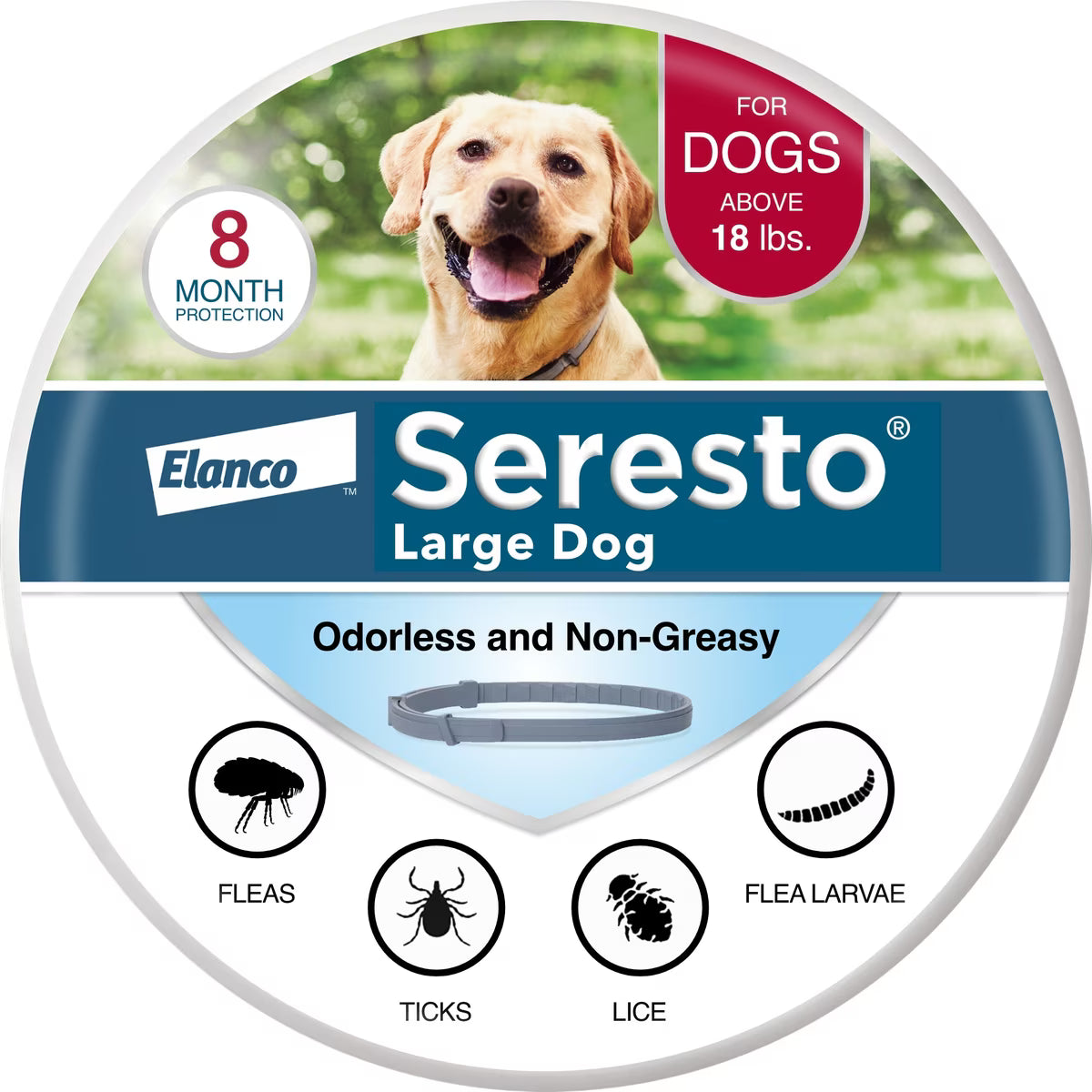 Seresto Red Large Dog Flea & Tick Collar (6 Tins)