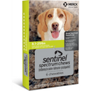 Sentinel Spectrum Chews, 8.1-25 lbs, 6 Dose (Carton of 5)