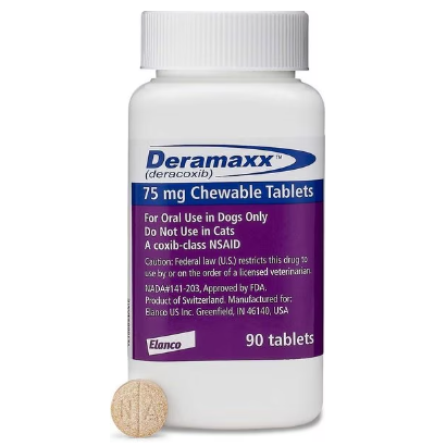 Deramaxx Chew Tabs for Dogs 75 MG 90 CT Purple