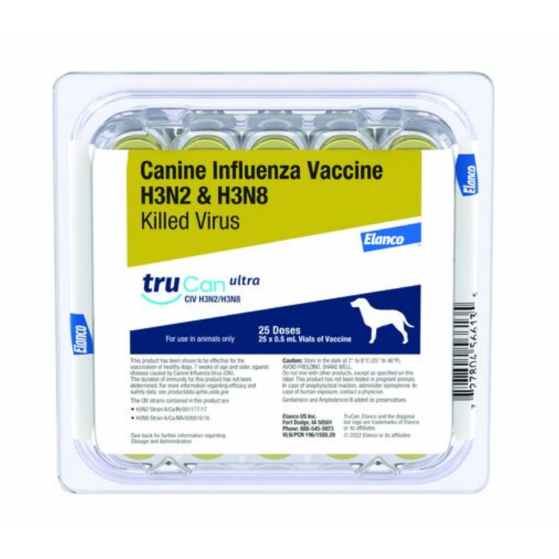 Elanco TruCan Ultra CIV H3N2 and H3N8 – 0.5 ml, 25/Vials