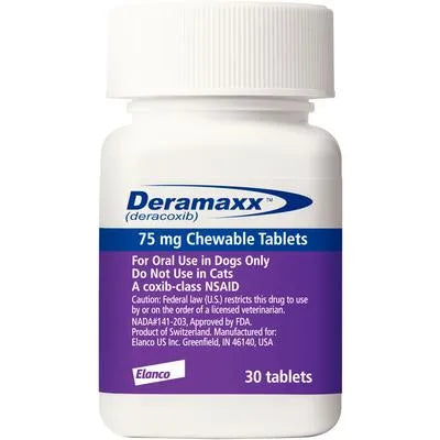 Deramaxx Chew Tabs for Dogs 75 MG 30 CT Purple