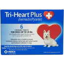 Tri-Heart Plus Chewable Tablets for Dogs, Up to 25  lbs, Blue Box 10 Pack (6 DOSE)