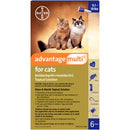 Advantage Multi Topical Solution For Cats, Purple 9.1-18 lbs, 6 Dose (Carton of 12)