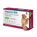 Simparica Trio Dog 44-88 LBS Green 6 Month CHEW TAB (Carton of 5)