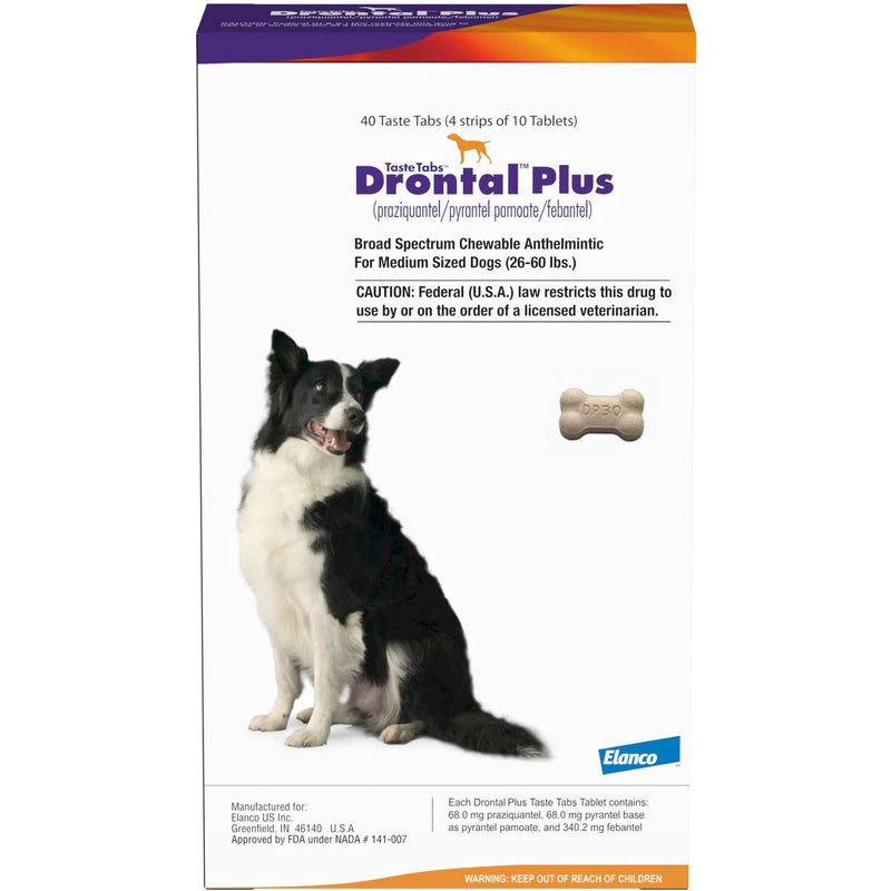 Drontal Plus Taste Tabs Medium Dog 68MG 40CT