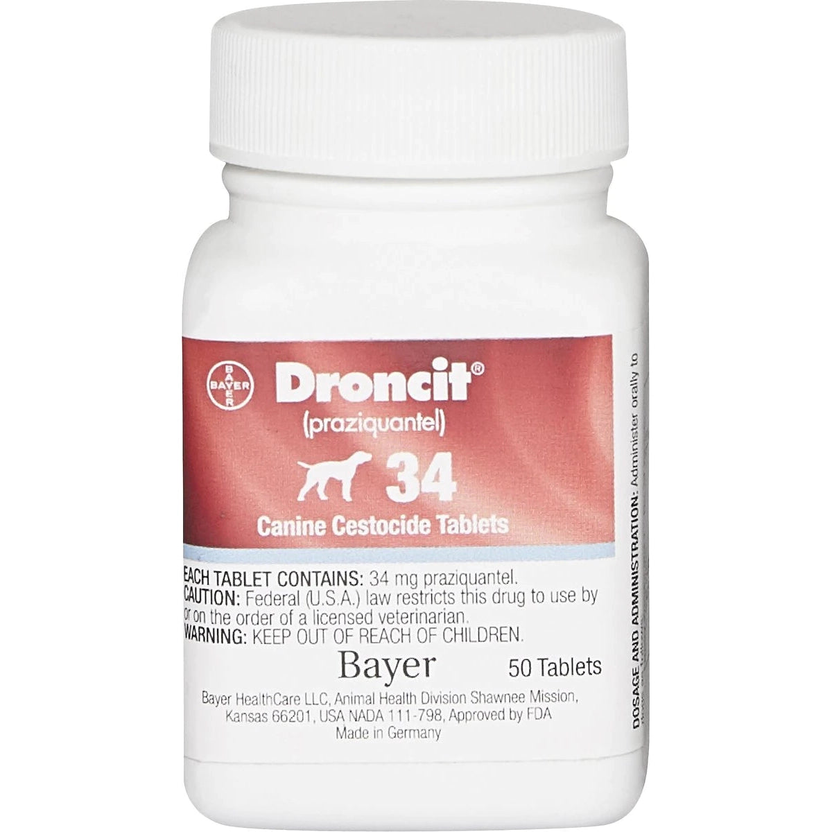 Droncit Canine 34MG 50CT