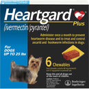 Heartgard Plus Chewable Tablets for Dogs, 1-25 lbs, Blue Box 10 Pack (6 DOSE)