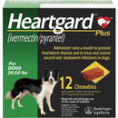Heartgard Plus Chewable Tablets for Dogs, 26-50 lbs, Green Box 5 Pack (12 DOSE)