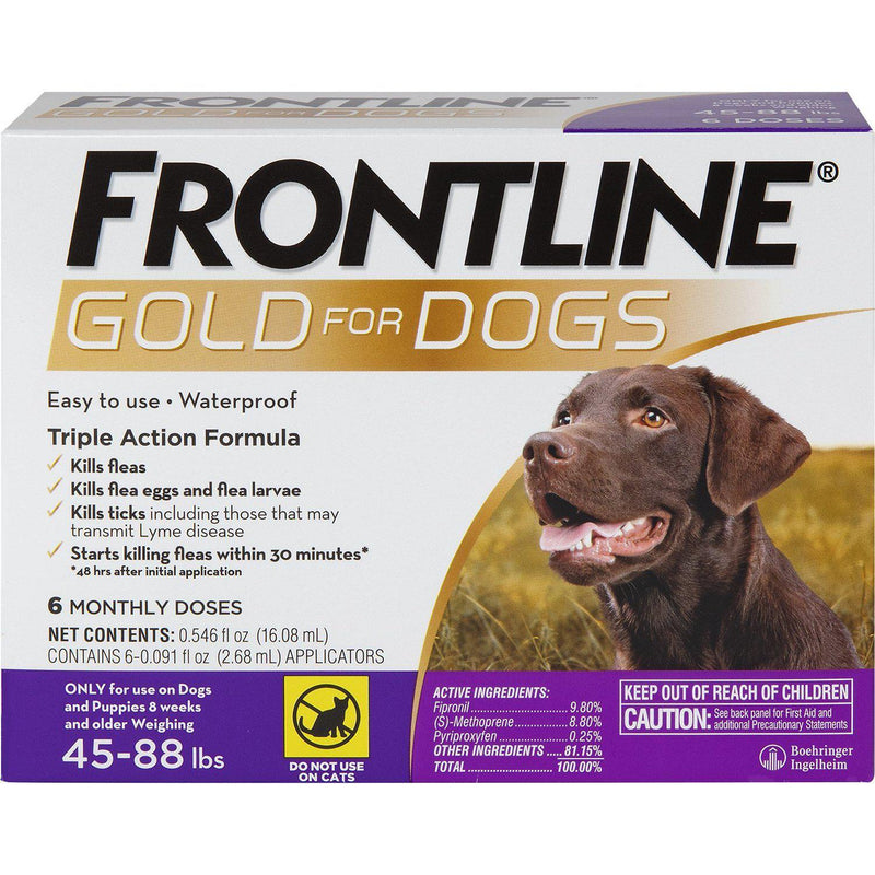 Frontline Gold Dog 45-88 LBS Purple 6 Month (Carton of 3) – Promovet.vet