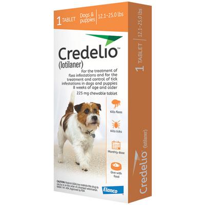 Credelio Tablets for Dogs, 12.1-25 lbs, Orange Box, 1 Treatment (Pack of 16)