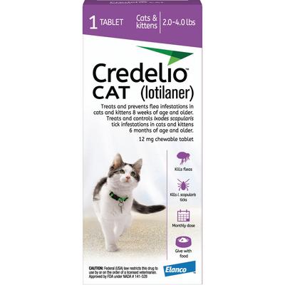 Credelio Tablets for Cats, 2-4 lbs, Purple Box, 1 Treatment (Pack of 16)