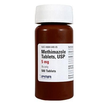 Methimazole 5 MG 500 CT TABS (Generic Tapazole)