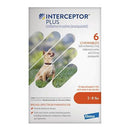 Interceptor Plus Chew Tabs for Dogs, 2-8 lbs, Orange, 6 Dose (Carton of 5)