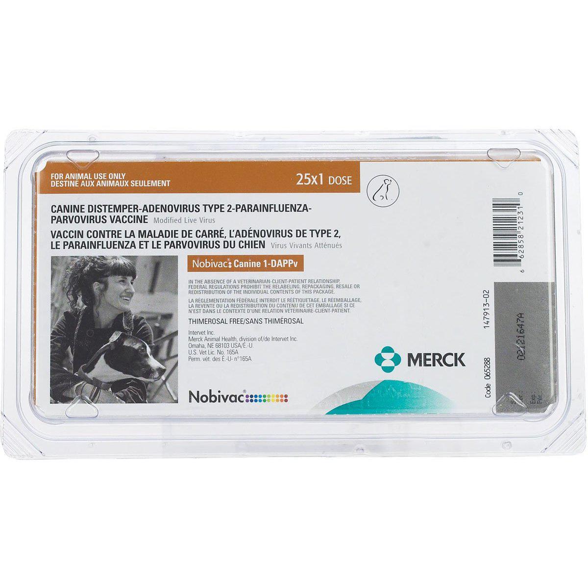 Merck Nobivac Canine 1-DAPPv (25x1 Tray)