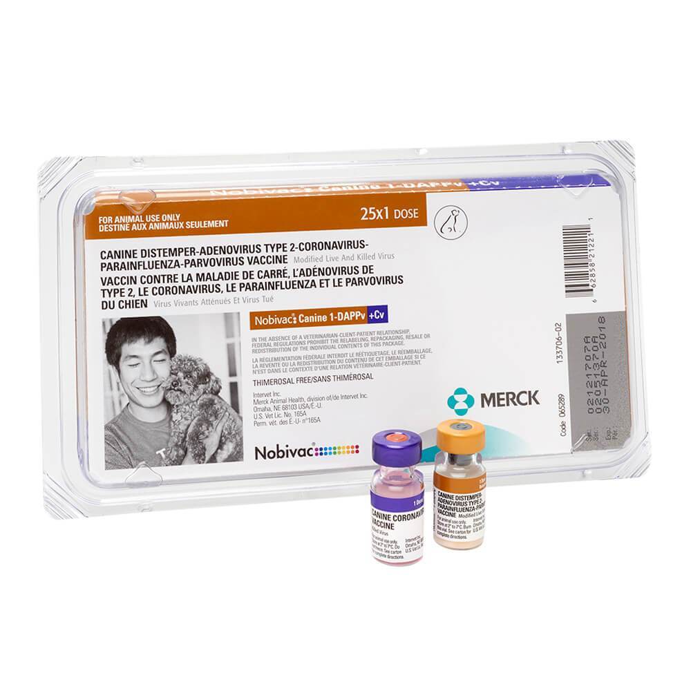 Merck Nobivac Canine 1-DAPPV+CV (25x1 Tray)